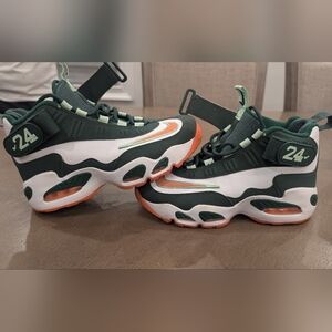 Nike Kids Shoes in Green, White, and Orange